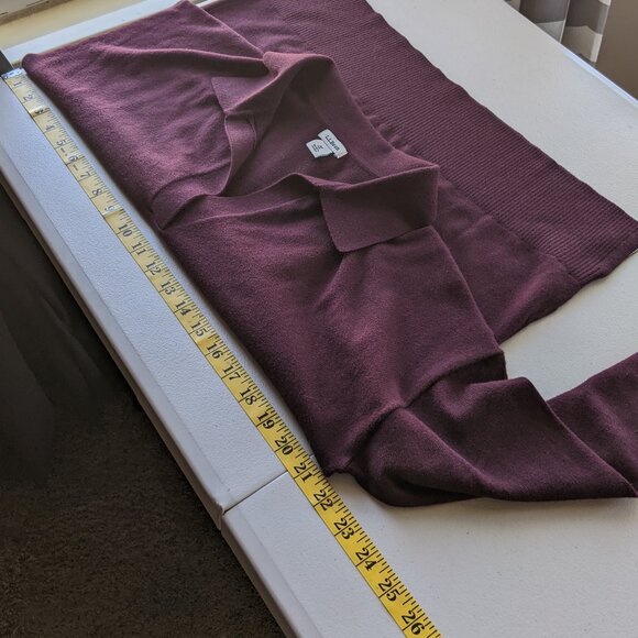 L.L. Bean cotton and cashmere purple sweater - Picture 8 of 11